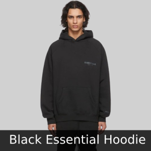 Black Essentials Hoodie
