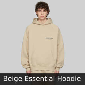 Beige Essentials Hoodie